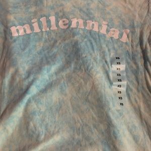 Blue Millennial Graphic Tee